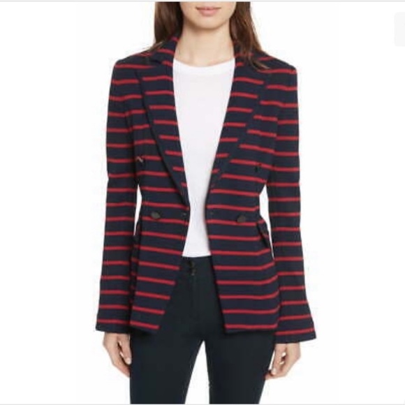 Veronica BeardFontana Blue & Red Striped Double Breasted...